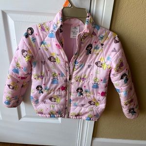Disney Animators Princess Puffer Coat Size 5/6